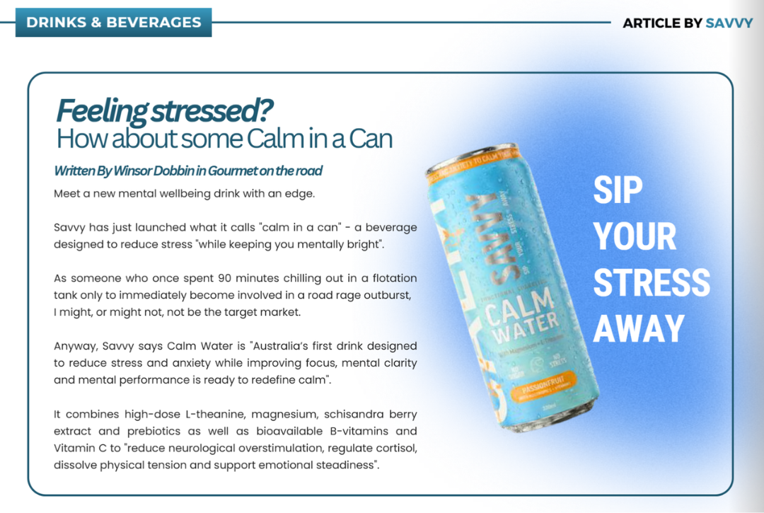Feeling Stressed? How about some Calm in a Can