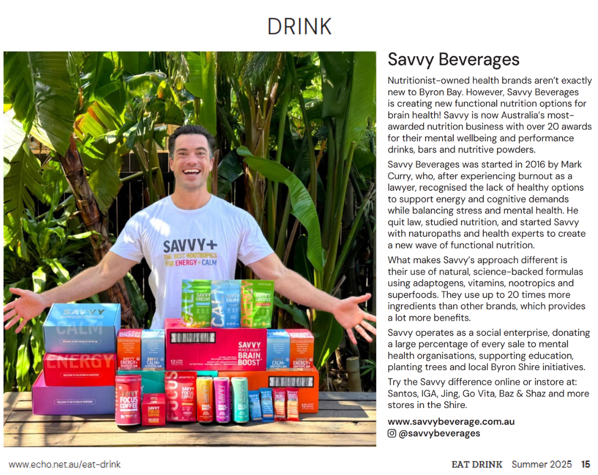 Byron Bay Eat Drink Magazine Savvy Feature