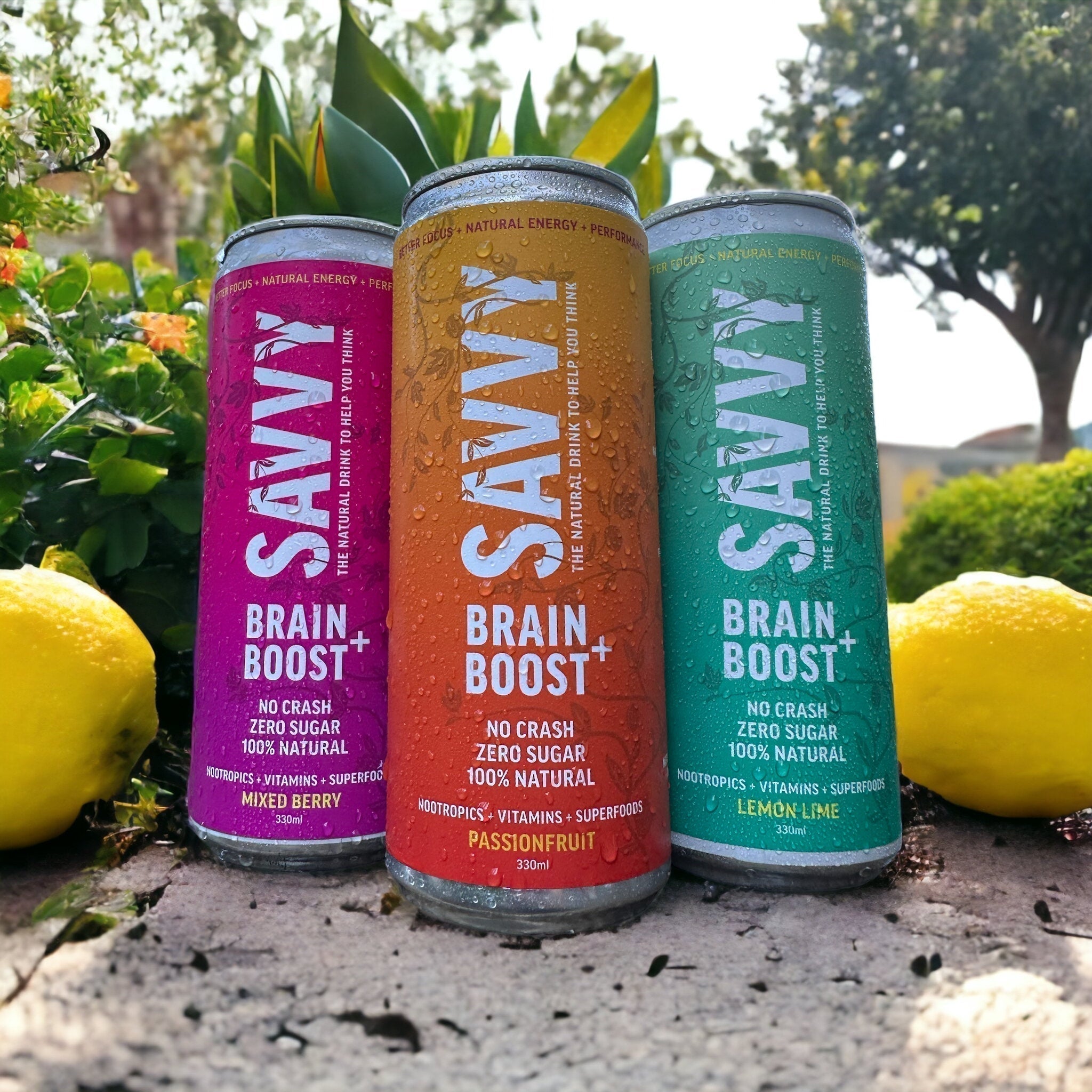 savvy brain boost adaptogen functional beverage for sustained energy focus and stress support