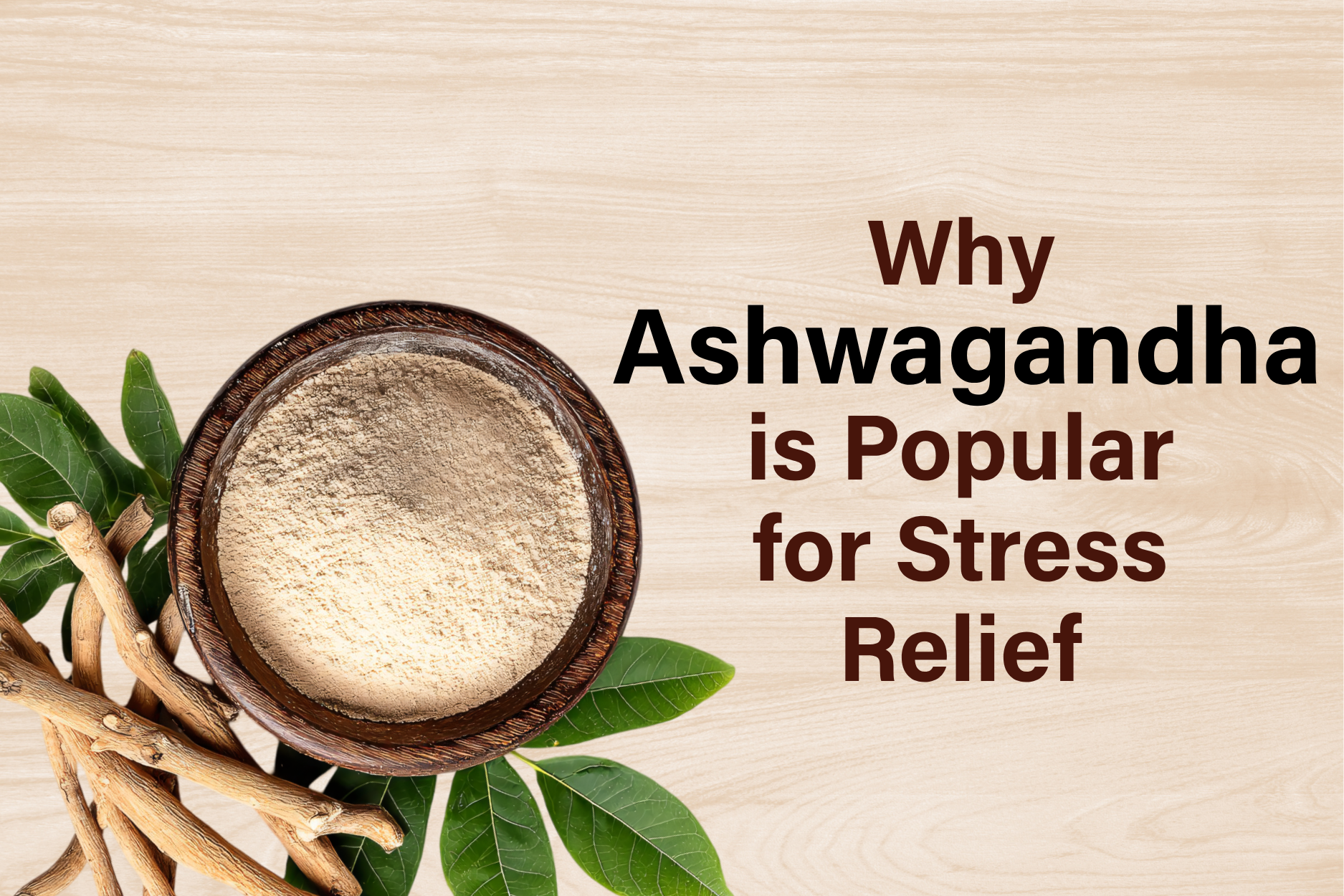 ashwagandha root powder natural supplement for stress relief and adaptogenic support