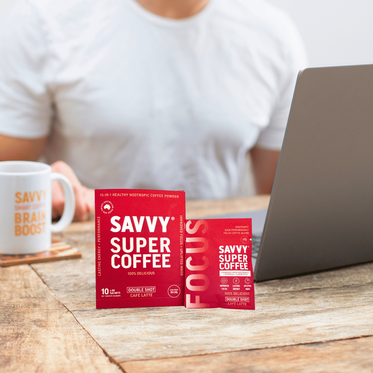 Nootropic Focus Coffee Powder - Naturally Sweetened Sachets