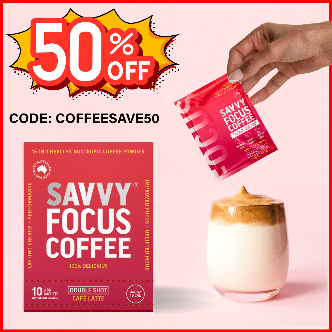 Nootropic Focus Coffee Powder - Naturally Sweetened Sachets
