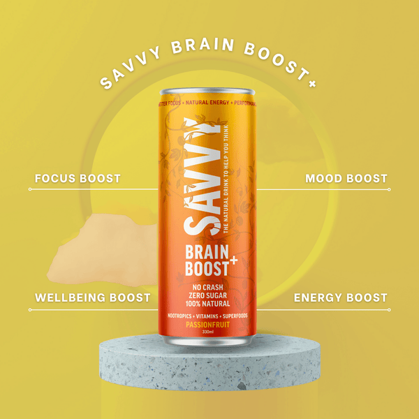 BRAIN BOOST PASSIONFRUIT - SINGLE CAN - Savvy Beverage
