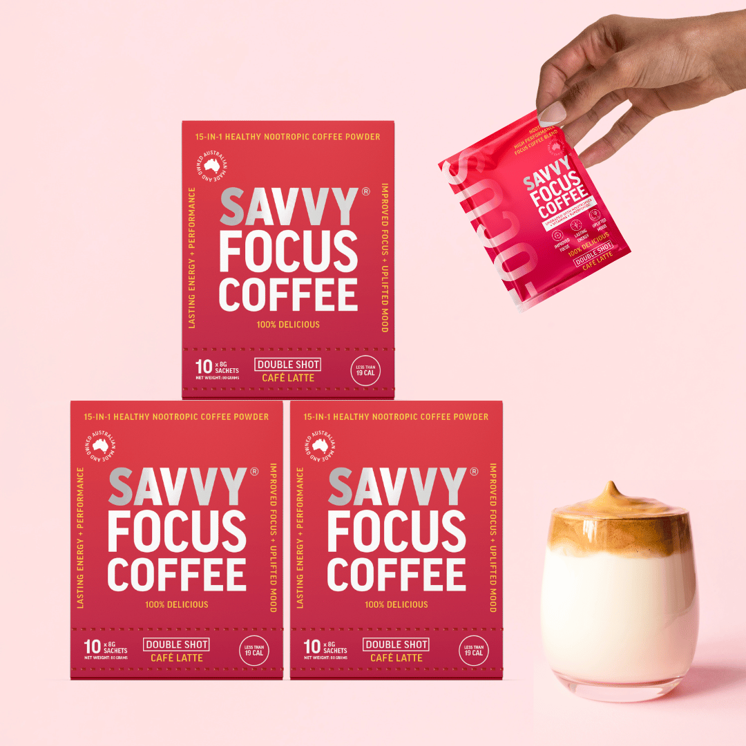 Nootropic Focus Coffee Powder - Naturally Sweetened Sachets