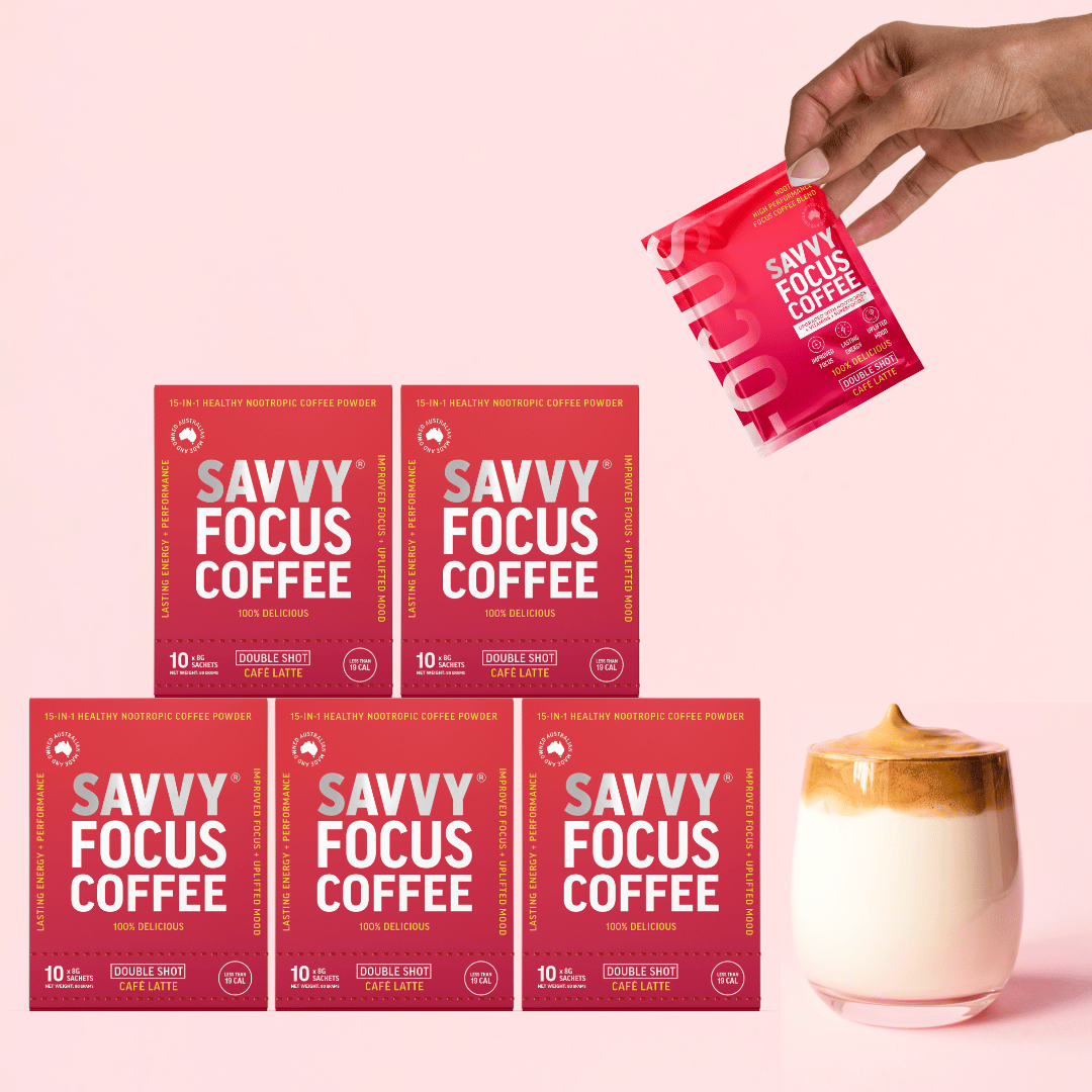 Nootropic Focus Coffee Powder - Naturally Sweetened Sachets