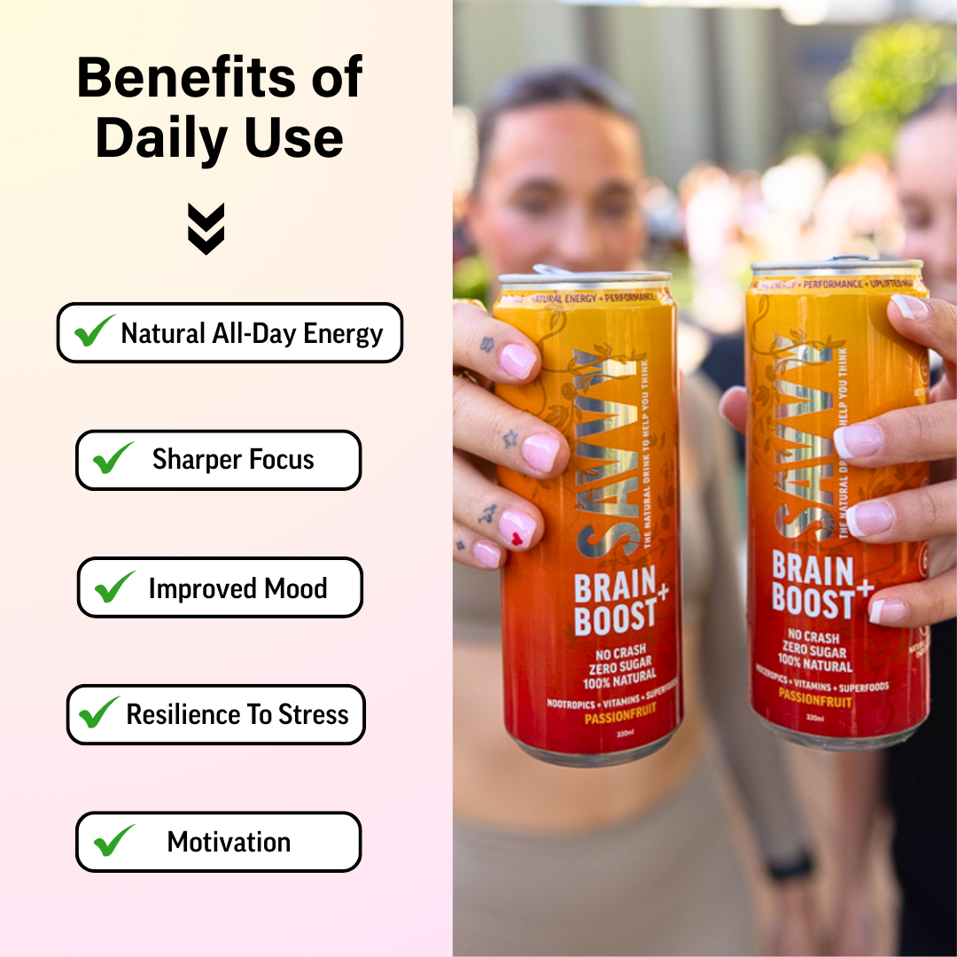 Savvy Brain Boost | Nootropic for Focus & Mental Clarity | Zero Sugar ...
