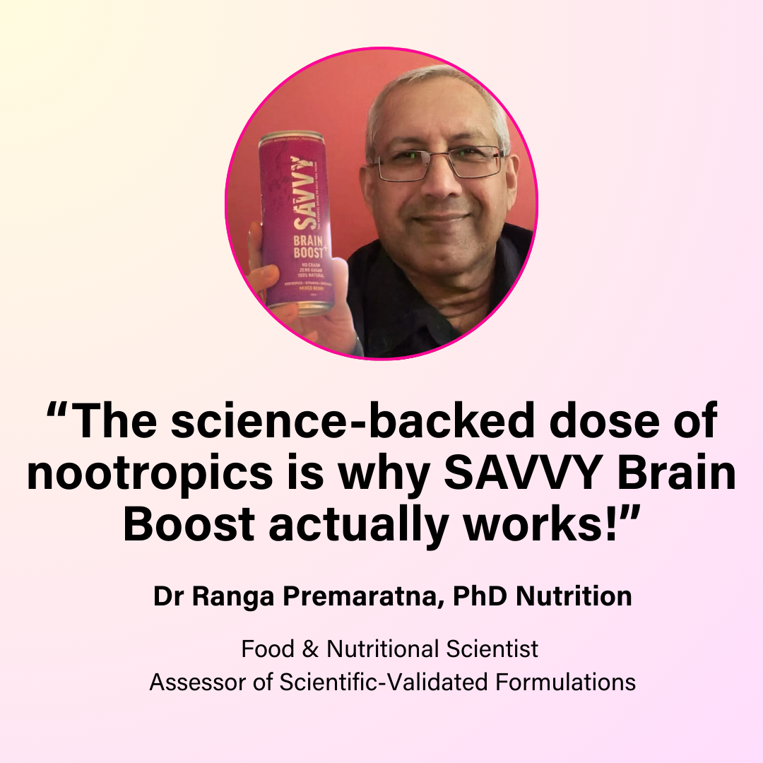 Savvy Brain Boost | Nootropic for Focus & Mental Clarity | Zero Sugar ...