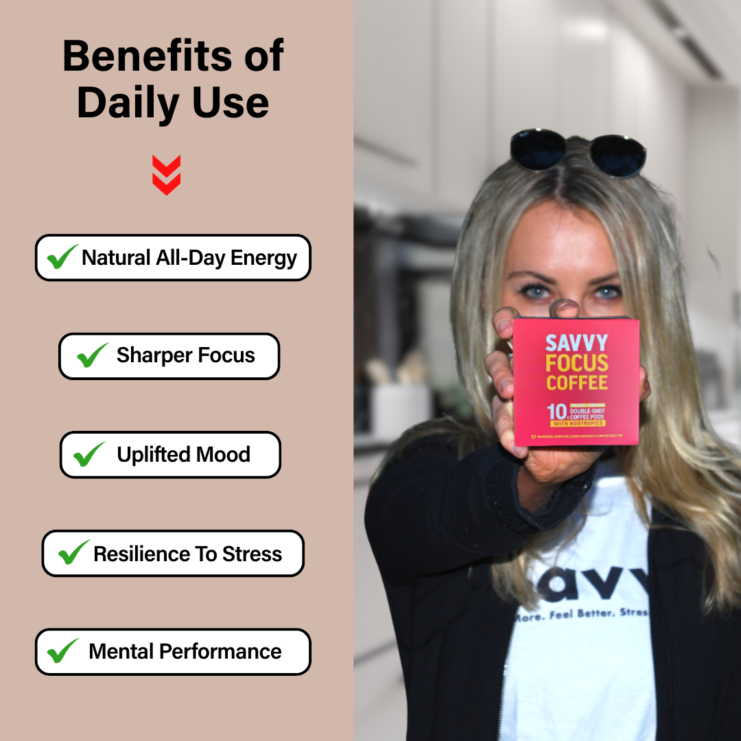 Coffee Pod Machine + 80 Double-Shot Nootropic Coffee Bundle Subscription