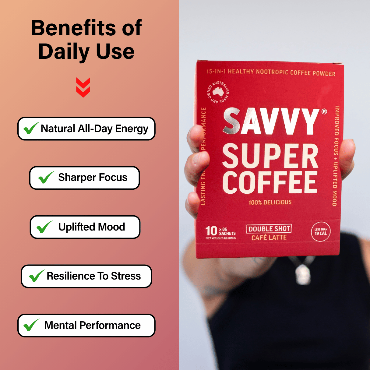 Nootropic Focus Coffee Powder - Naturally Sweetened Sachets