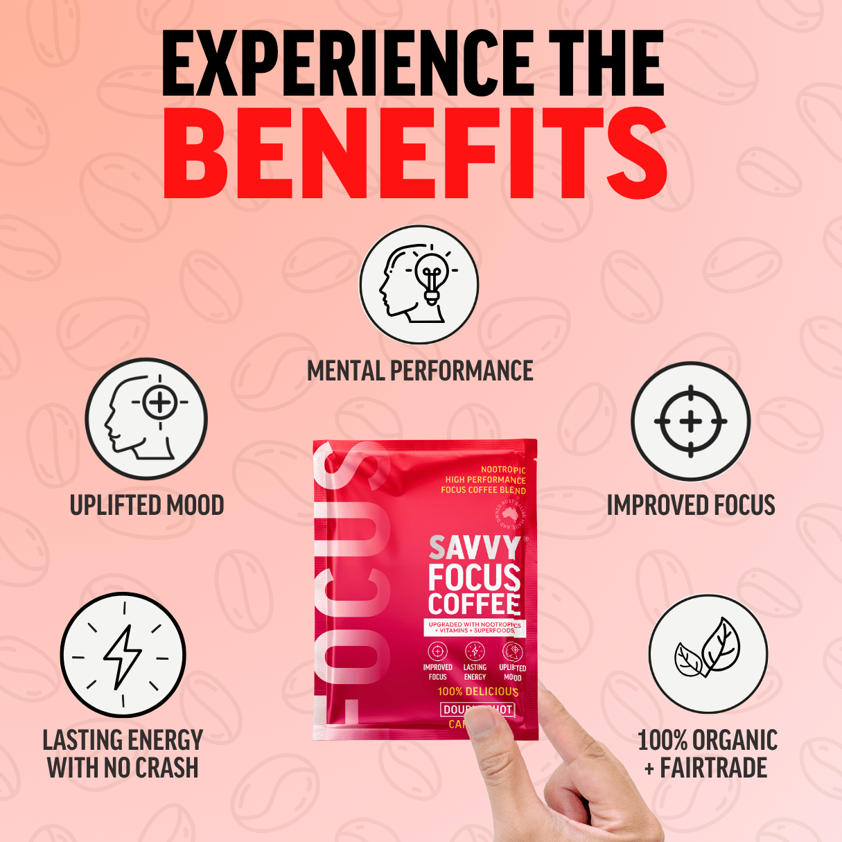 Nootropic Focus Coffee Powder - Naturally Sweetened Sachets